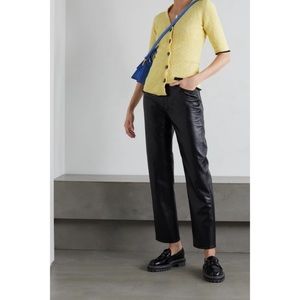 Ganni Yellow Asymmetric Organic Cotton-blend Bouclé Jumper